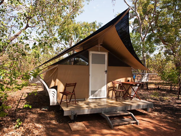 the ensuite cabin at Hawk Dreaming Wilderness Lodge, Kakadu