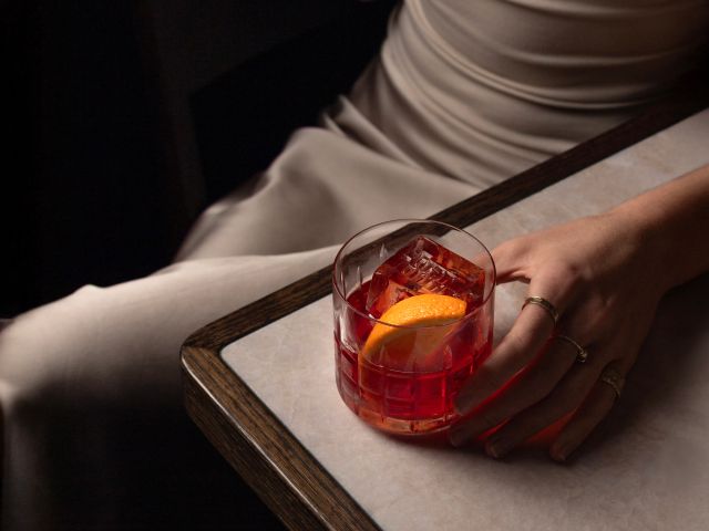 a glass of cocktail at Bar Torino, Sydney NSW