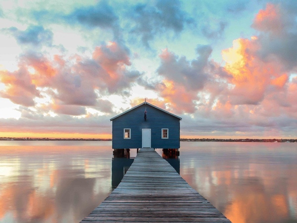 the famous Crawley Edge Boatshed in Perth, WA