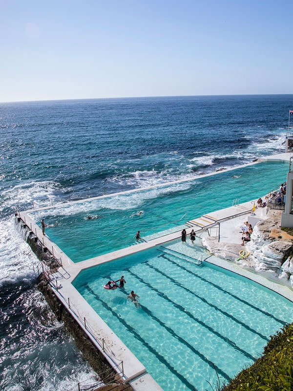 a top view of Bondi Icebergs Club, Sydney
