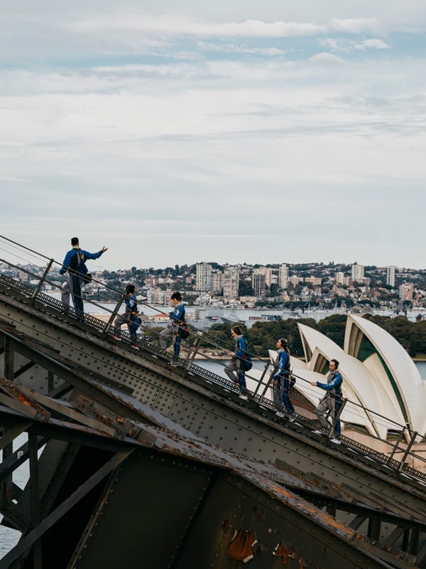 people climbing up the BridgeClimb Sydney, NSW