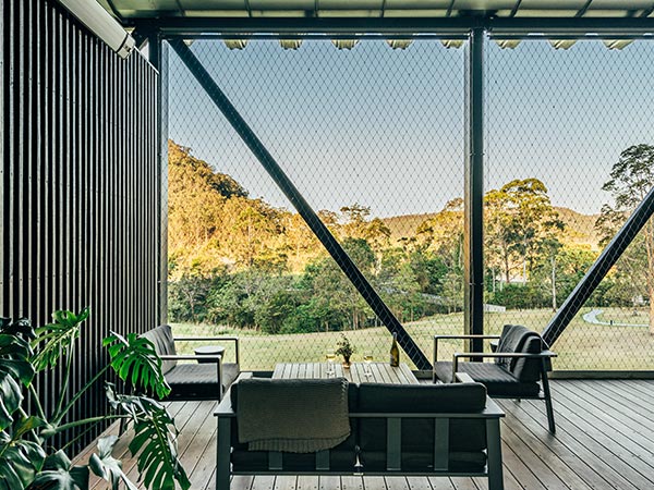 communal area on the bridge at bundanon art gallery