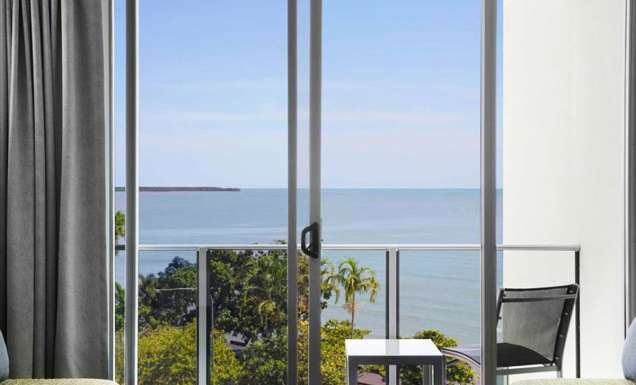 a balcony with sea view at Mantra Trilogy Cairns