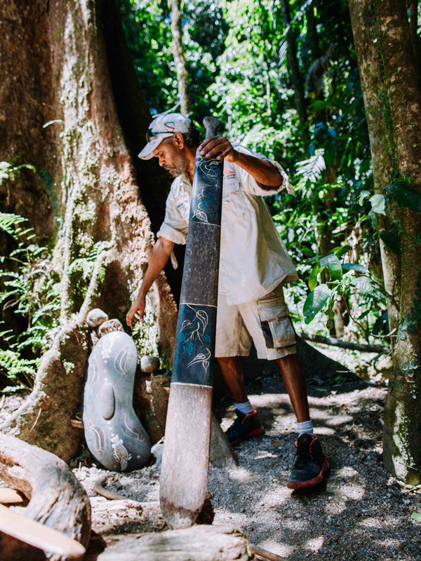 an Indigenous guide on Ngadiku Dreamtime Walk