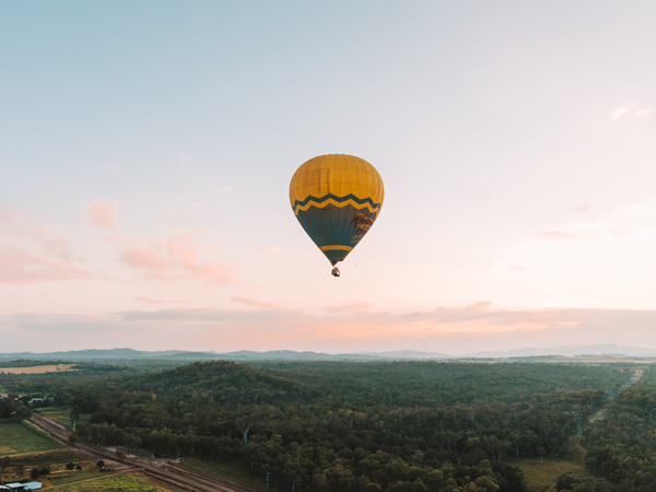 a hot-air balloon ride over Cairns