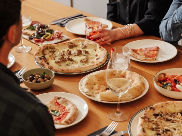 woodfired pizzas at Fire Baby restaurant, Gold Coast Qld