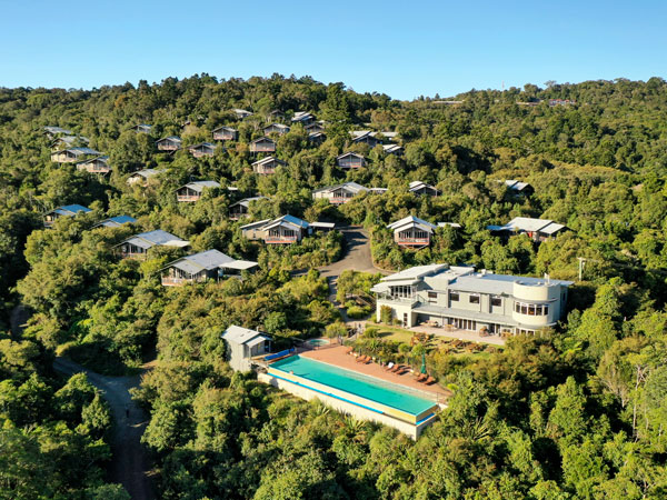 O’Reilly’s rainforest villas as seen from above