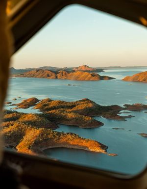 flying over Horizontal Falls in a seaplane