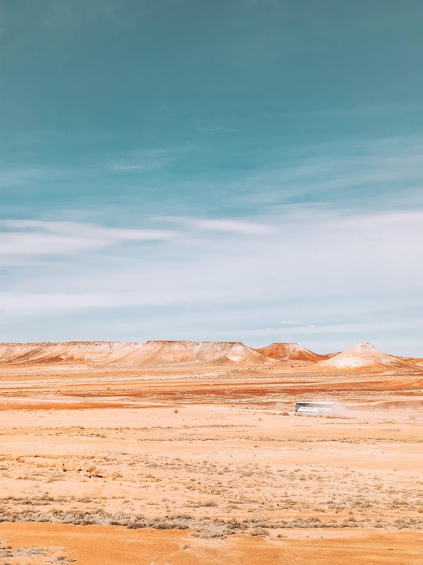 the scenic desert landscape at Kanku-Breakaways Conservation Park, Coober Pedy, SA