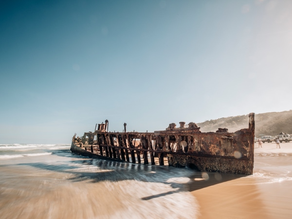 the Maheno shipwreck, K’gari, Qld, instagrammable place in Australia