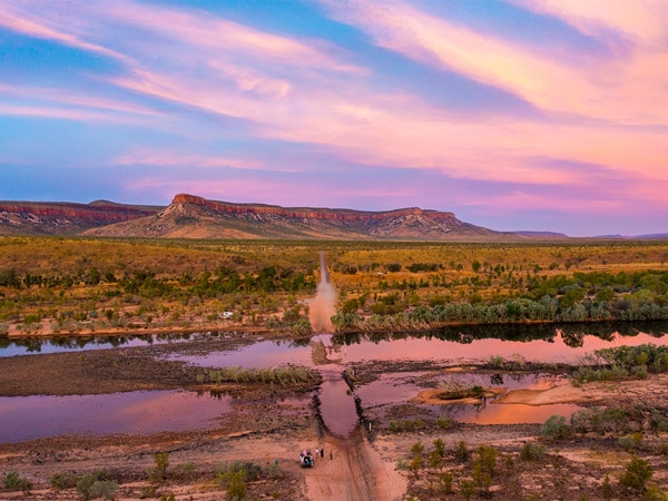 the Pentecost River at sunset