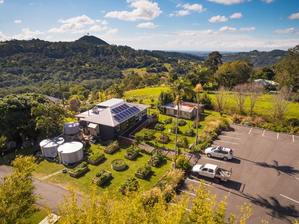 an aerial view of the Potager Restaurant