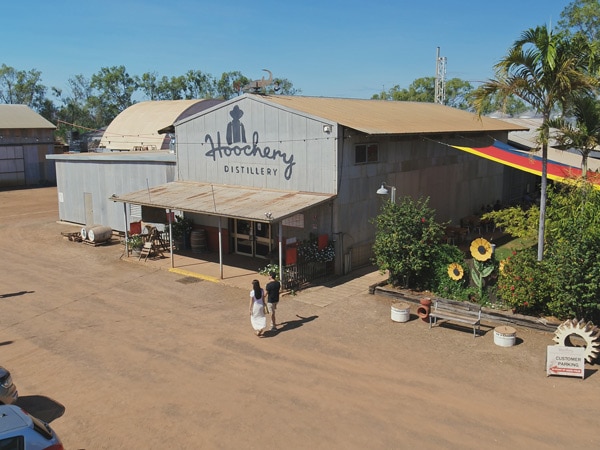 the exterior of The Hoochery Distillery Café