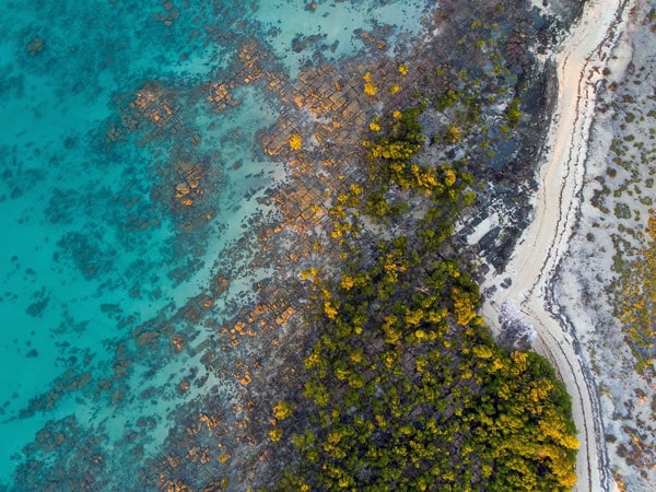an aerial view of the Kimberley coast