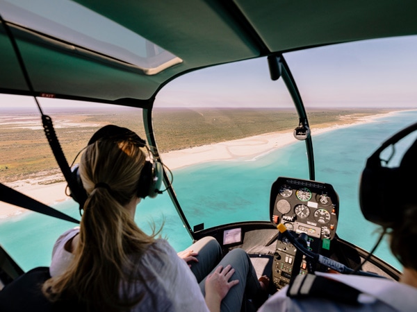 flying over Broome with KAS Helicopters