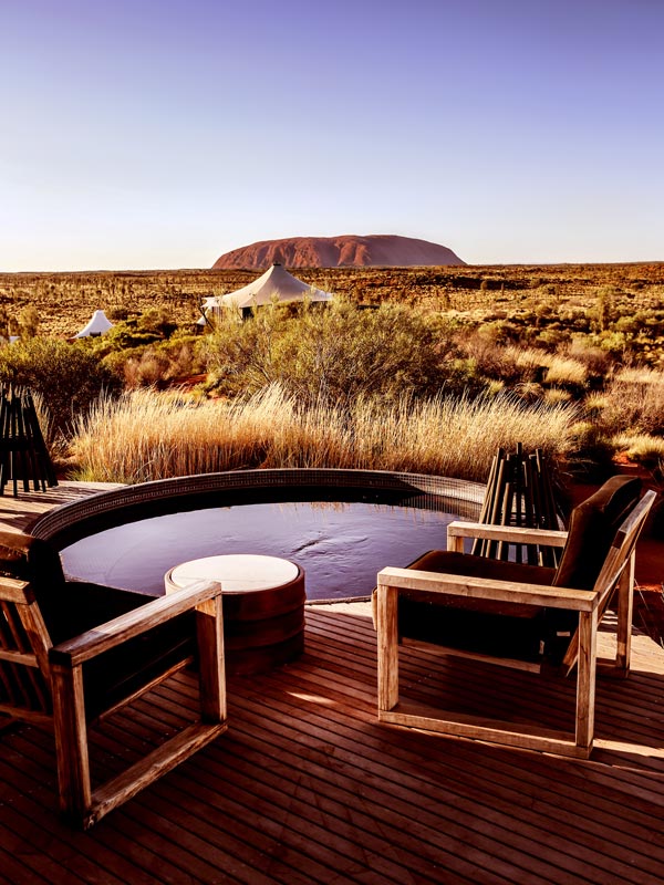 a luxury wilderness camp at Longitude 131