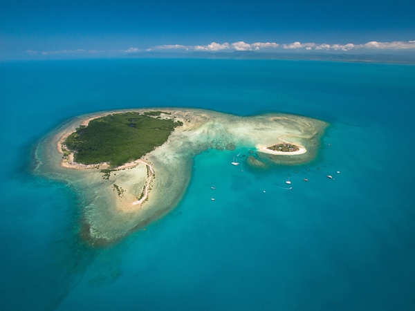 an aerial view of Low Isles, Port Douglas