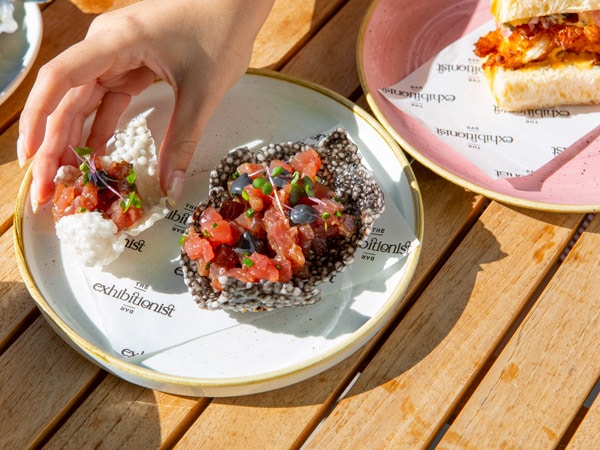 food at The Exhibitionist Bar at HOTA