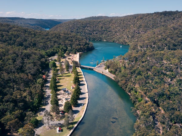 an aerial view overlooking Bobbin Head Picnic Ground and CowanCreek