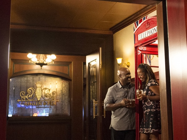 Exterior of Crown and Fin pub on Disney Wonder