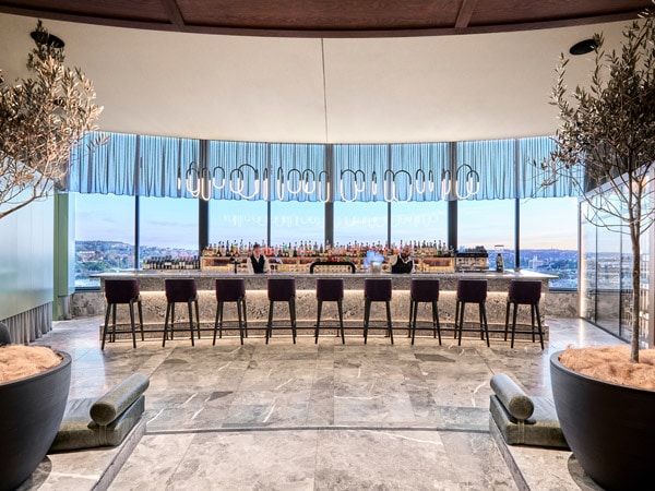 the rooftop bar at Romberg's Crystalbrook Kingsley