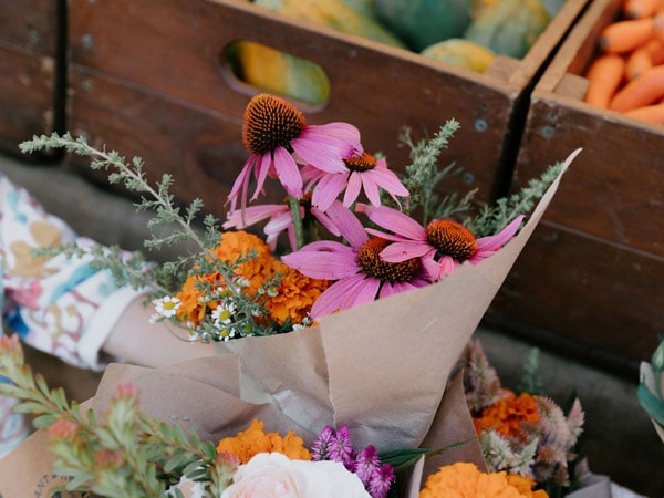 Fresh flowers at Duranbah Road Farmers’ Market
