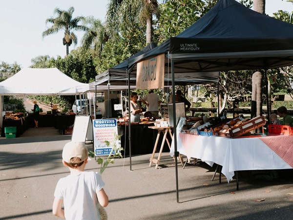 A boy at the Duranbah Road Farmers’ Market