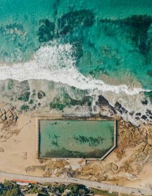 an aerial view of Cronulla Rock Pool in Cronulla