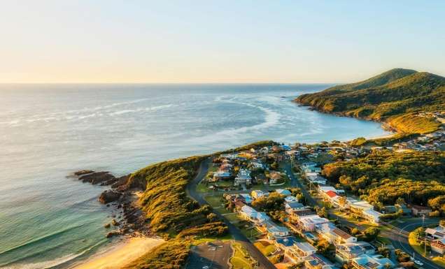 Aerial view of Foster on Barrington Coast