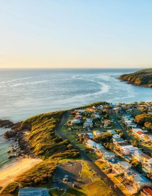 Aerial view of Foster on Barrington Coast