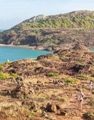 People walking to the northernmost tip of Australia in Cape York