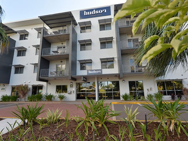 the building exterior of Hudson Parap