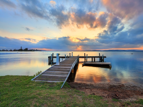 sunrise views over Lake Macquarie