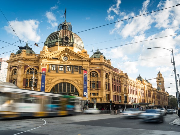 the Flinders Street Station, Melbourne, VIC