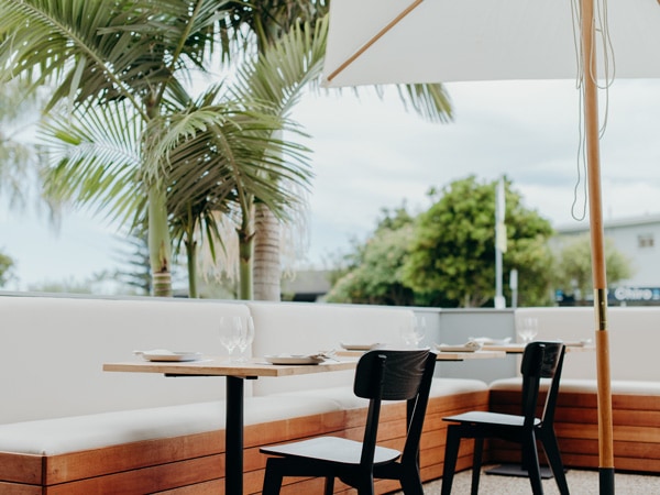 an al fresco dining spot in No. 35 Kitchen and Bar, Cabarita