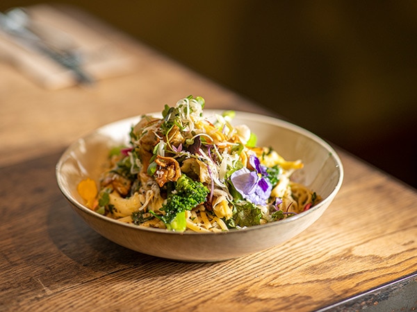 ROADVALE HOTEL Truffle Linguine with crisp fried Scenic Rim Mushrooms