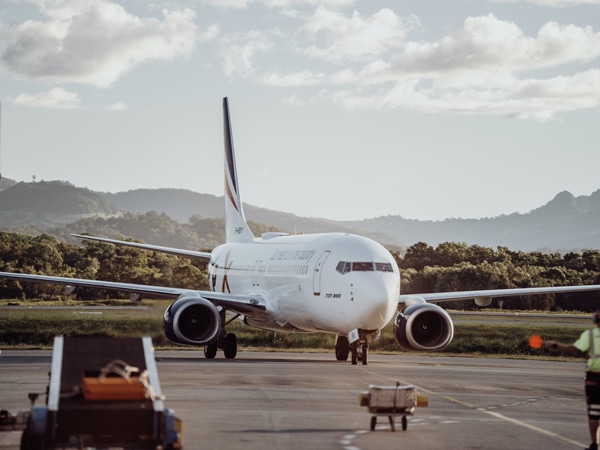 the Regional Express plane on the ground