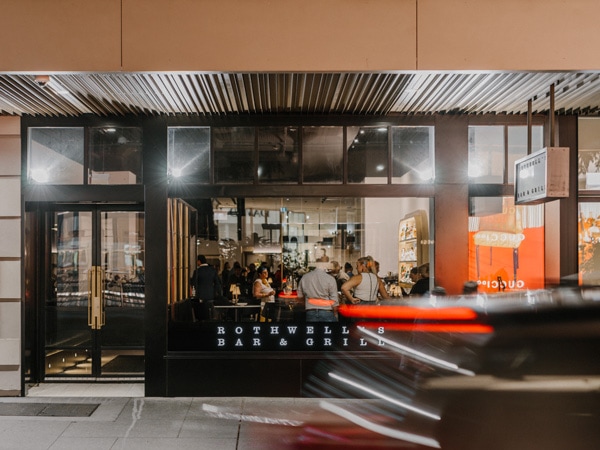 the restaurant exterior of Rothwell’s, Brisbane Qld