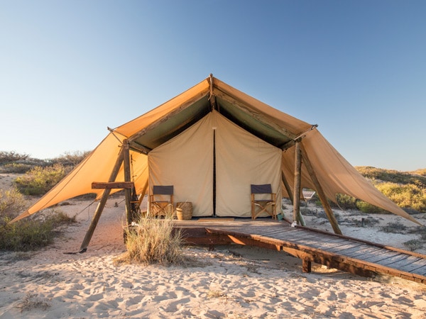 an accommodation tent at Sal Salis NingalooReef