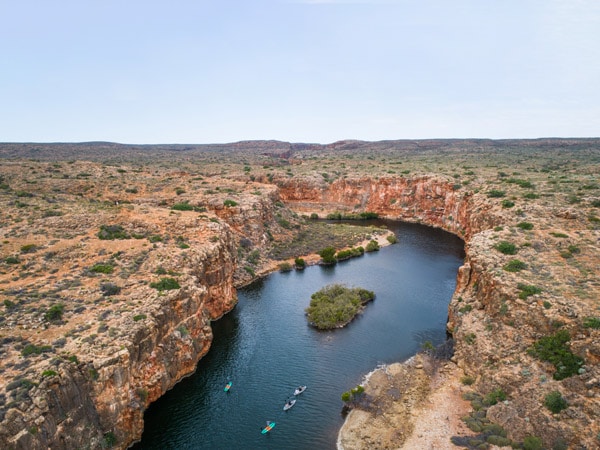 the striking landscape aerial views of Cape RangeNational Park
