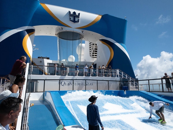 a Surfing Flow Rider onboard RCI Quantum of the Seas