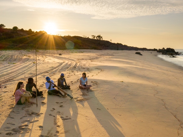 engaging with the Yolngu community in Banubanu Beach Retreat