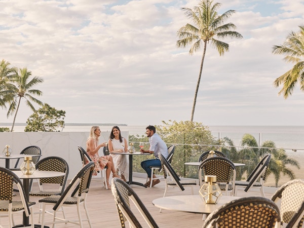 the rooftop bar at Whiskey and Wine, Cairns