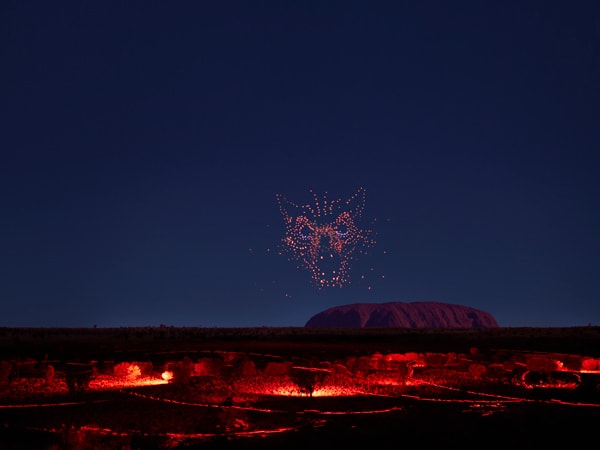 The Wintijiri Wiru light show in Uluru