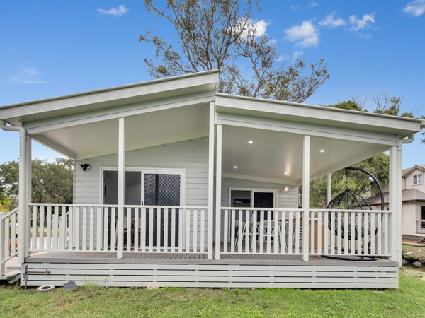 a waterfront cabin at Ingenia Holiday Park Lake Macquarie