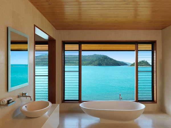 a private tub at Qualia luxury resort in The Whitsundays
