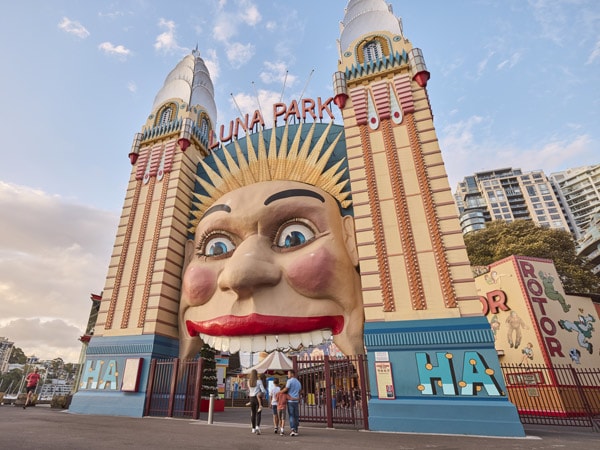 Exterior of Luna Park Sydney