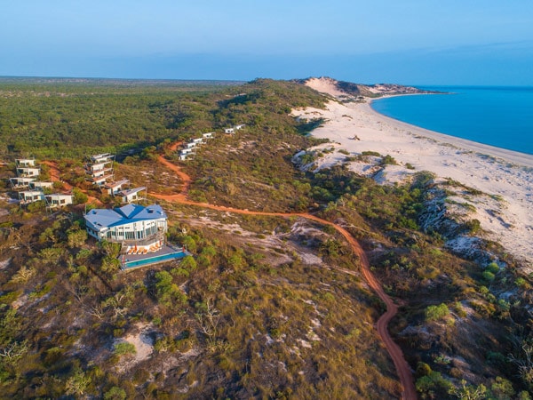 aerial coastal views at Berkeley River Lodge