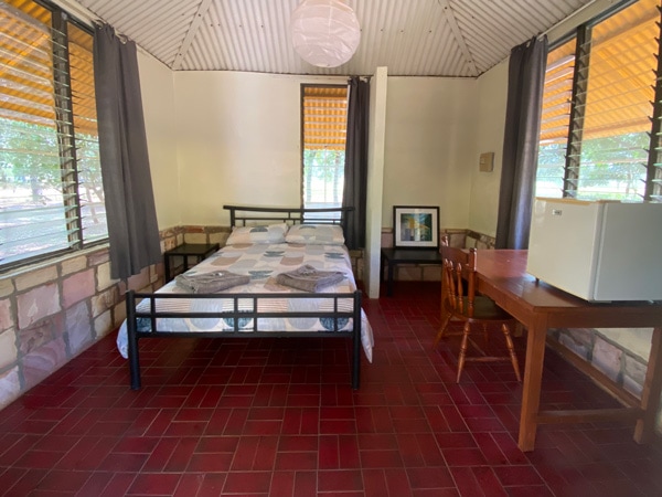 the bedroom at Birdwood Downs Station