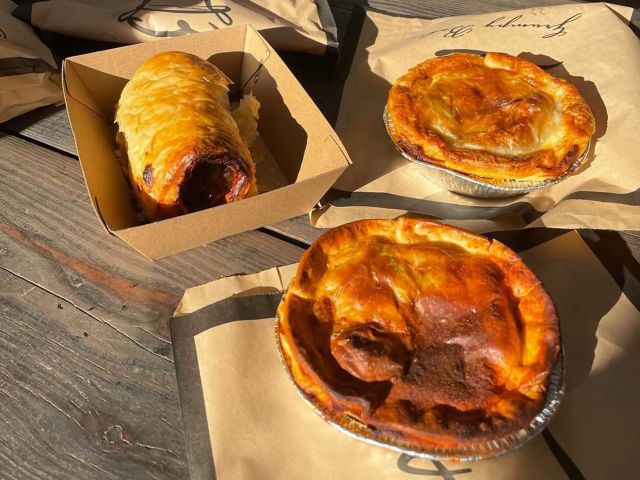 savoury pies at The Grumpy Baker, Blue Mountains cafe